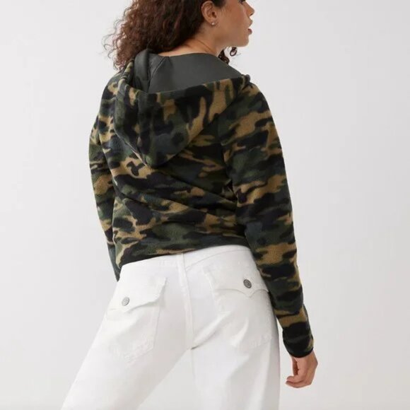 True Religion Women's Camouflage Fleece Hooded Jacket - Picture 5 of 10